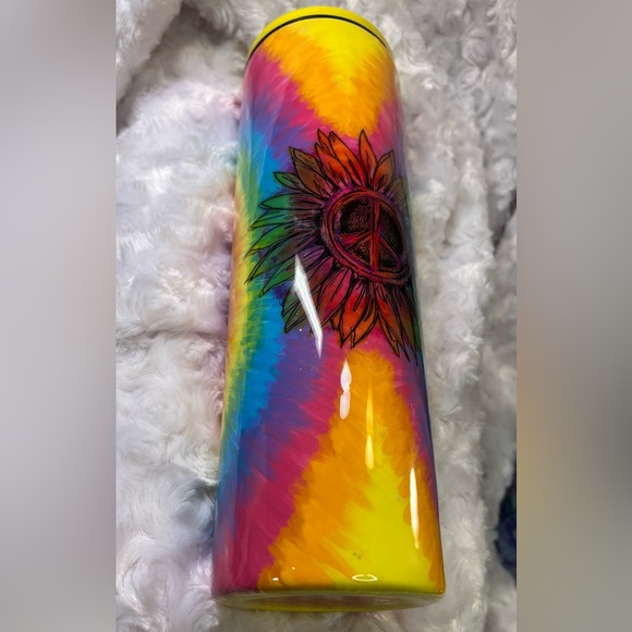30oz handmade stainless steel tumbler. Tie-Dye pattern. - Picture 5 of 7